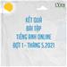 nCoV KẾT QUẢ BÀI TẬP ONLINE Đợt 1  Tháng 52021